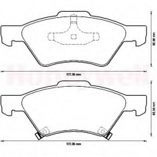 573238B BENDIX Комплект тормозных колодок, дисковый тормоз