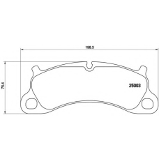 P 65 025 BREMBO Комплект тормозных колодок, дисковый тормоз