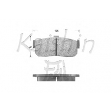D1148 KAISHIN Комплект тормозных колодок, дисковый тормоз