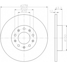 8DD 355 116-681 HELLA Тормозной диск