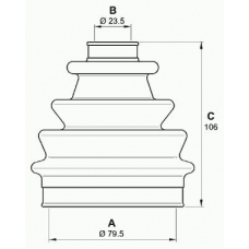 SJK7235.00 OPEN PARTS Комплект пылника, приводной вал