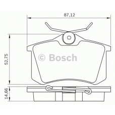 0 986 BB0 290 BOSCH Комплект тормозных колодок, дисковый тормоз