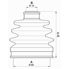 SJK7174.00 OPEN PARTS Комплект пылника, приводной вал