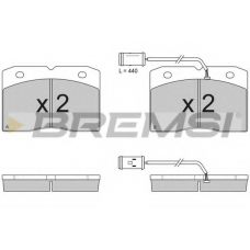 BP2768 BREMSI Комплект тормозных колодок, дисковый тормоз