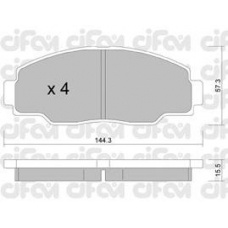 822-755-0 CIFAM Комплект тормозных колодок, дисковый тормоз