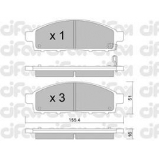 822-791-0 CIFAM Комплект тормозных колодок, дисковый тормоз