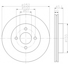 8DD 355 112-961 HELLA PAGID Тормозной диск