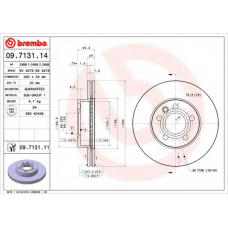 09.7131.11 BREMBO Тормозной диск