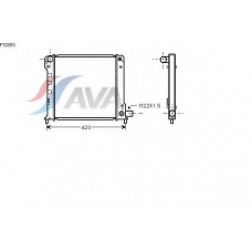 FT2093 AVA Радиатор, охлаждение двигателя
