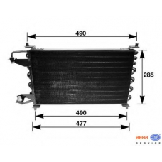 8FC 351 035-221 HELLA Конденсатор, кондиционер