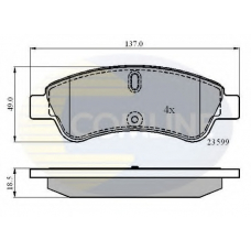 CBP01033 COMLINE Комплект тормозных колодок, дисковый тормоз