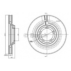 0 986 BB4 343 BOSCH Тормозной диск