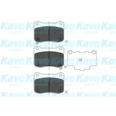 KBP-9114 KAVO PARTS Комплект тормозных колодок, дисковый тормоз