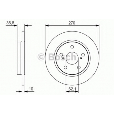 0 986 479 S64 BOSCH Тормозной диск