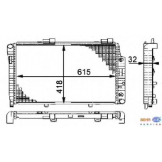 8MK 376 712-021 HELLA Радиатор, охлаждение двигателя