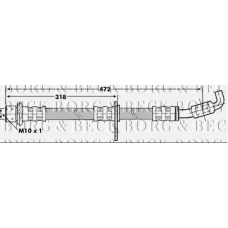 BBH7229 BORG & BECK Тормозной шланг