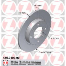 440.3103.00 ZIMMERMANN Тормозной диск