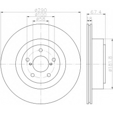 8DD 355 115-121 HELLA Тормозной диск