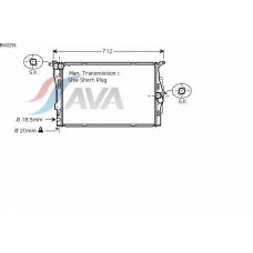 BW2291 AVA Радиатор, охлаждение двигателя