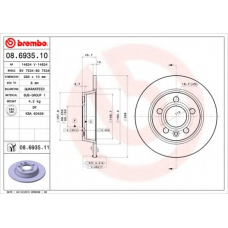 08.6935.11 BREMBO Тормозной диск