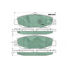 GDB1240 TRW Комплект тормозных колодок, дисковый тормоз