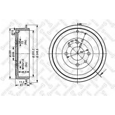 6025-2314-SX STELLOX Тормозной барабан