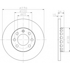 8DD 355 107-581 HELLA Тормозной диск