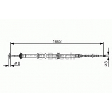 1 987 482 206 BOSCH Трос, стояночная тормозная система