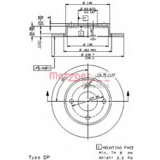 14223 E METZGER Тормозной диск