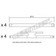 KIT.006 TRUSTING Комплектующие, колодки дискового тормоза