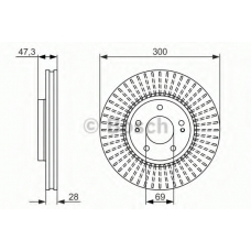 0 986 479 C51 BOSCH Тормозной диск