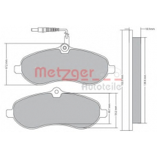 1170228 METZGER Комплект тормозных колодок, дисковый тормоз