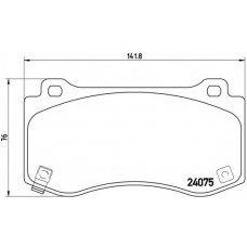 P 11 023 BREMBO Комплект тормозных колодок, дисковый тормоз