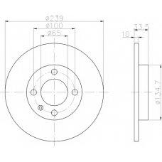 8DD 355 104-181 HELLA PAGID Тормозной диск