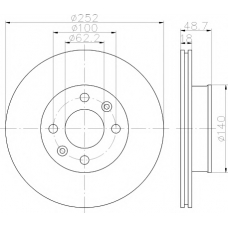 MDC2166 MINTEX Тормозной диск