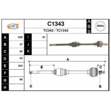 C1343 SNRA Приводной вал