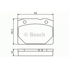 0 986 495 077 BOSCH Комплект тормозных колодок, дисковый тормоз