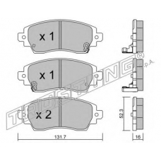 766.0 TRUSTING Комплект тормозных колодок, дисковый тормоз