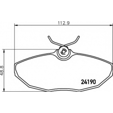 8DB 355 011-961 HELLA Комплект тормозных колодок, дисковый тормоз