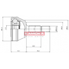 6158 KAMOKA Шарнирный комплект, приводной вал