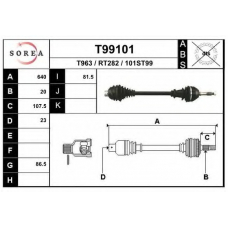 T99101 EAI Приводной вал