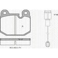 8110 11784 TRIDON Brake pads - front