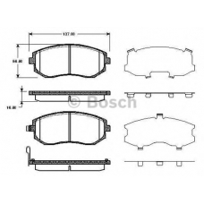 0 986 TB2 844 BOSCH Комплект тормозных колодок, дисковый тормоз