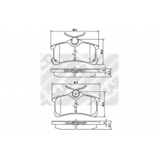 6909 MAPCO Комплект тормозных колодок, дисковый тормоз