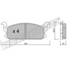 389.0 TRUSTING Комплект тормозных колодок, дисковый тормоз