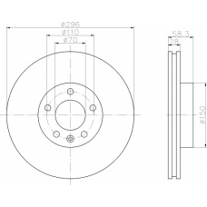 8DD 355 102-831 HELLA PAGID Тормозной диск