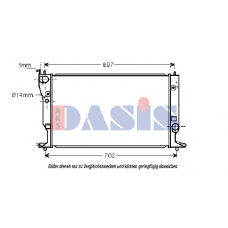 210187N AKS DASIS Радиатор, охлаждение двигателя