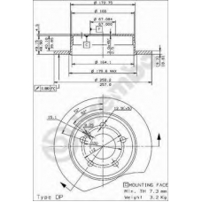 08.4738.21 BREMBO Тормозной диск