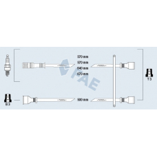 83010 FAE Комплект проводов зажигания