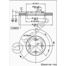 09.4921.10 BREMBO Тормозной диск